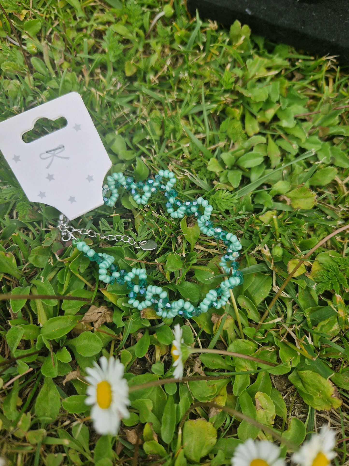 Spiral Greeny Bracelet with Silver Color Steel Lock