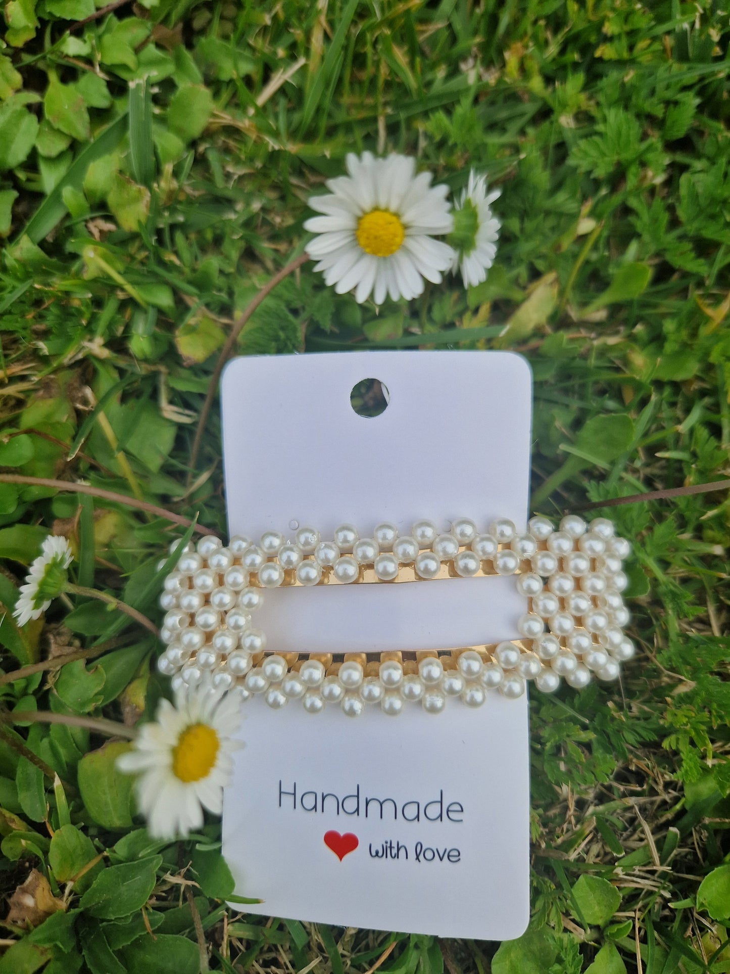 Fashion Pearly Rectangular Hair Clip