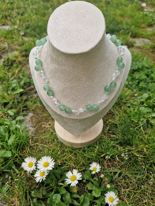 Handmade Green Aventurine Crystal Necklace