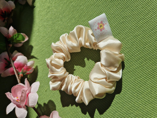 ZEN Champagne Satin - Mini Scrunchie