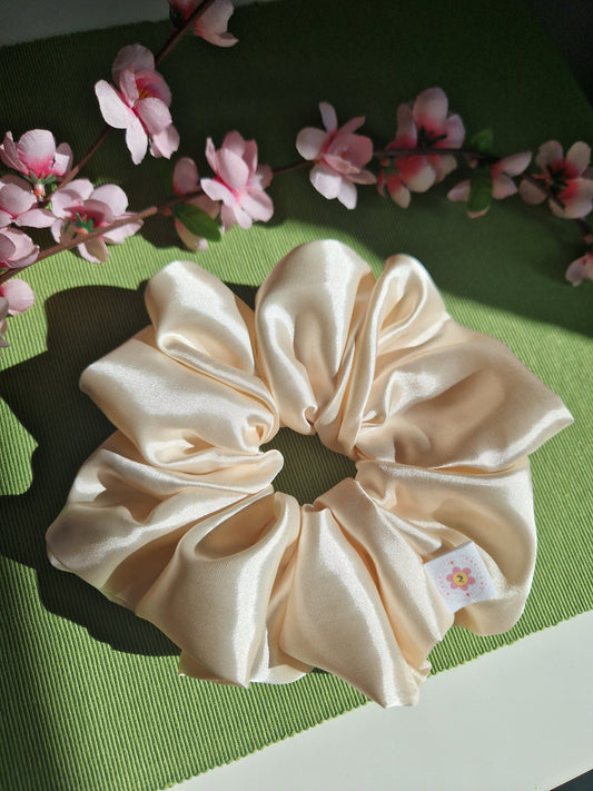 ZEN Champagne Satin Scrunchie - XXL