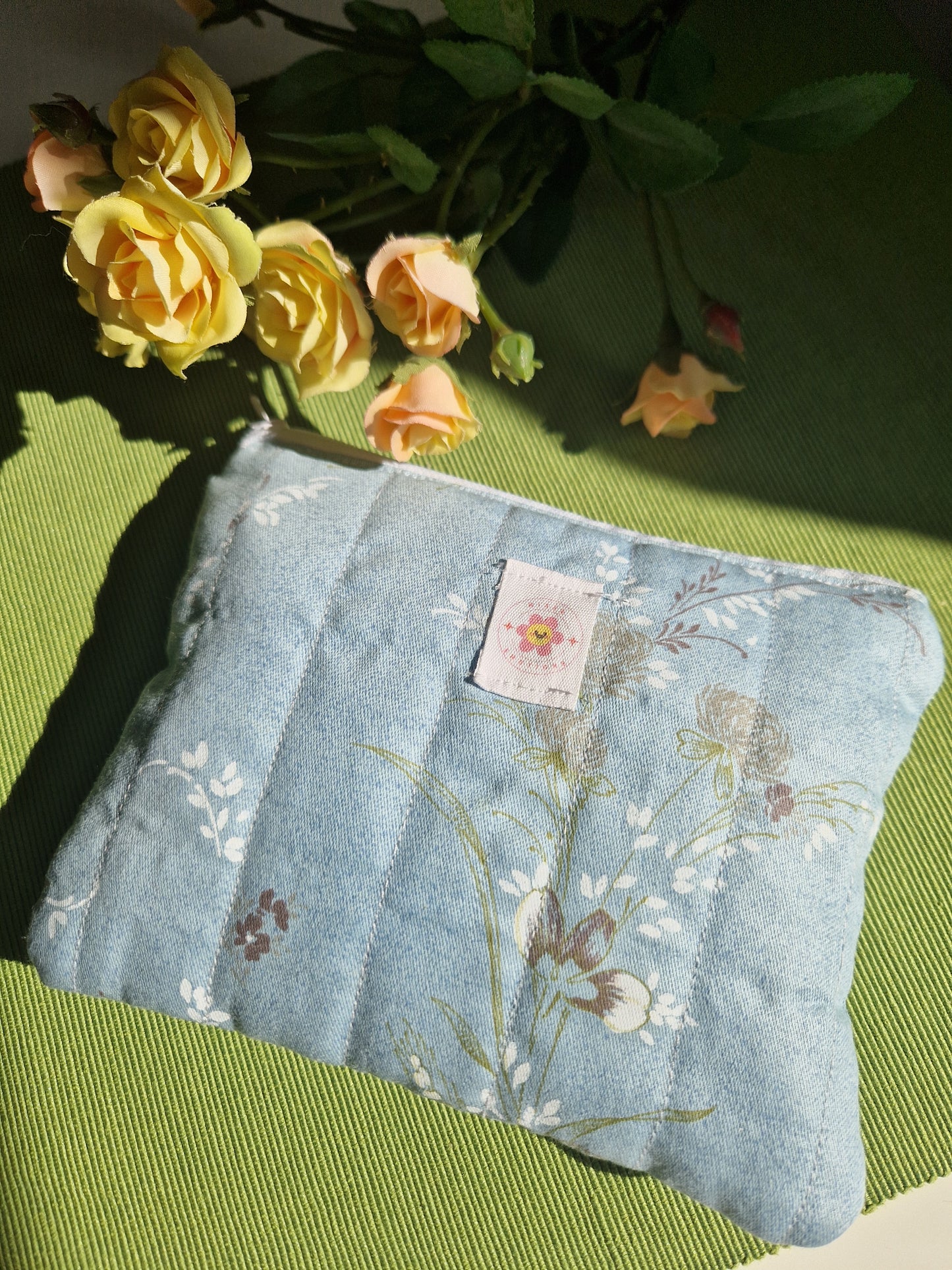 Pink Floral Make Up Bag